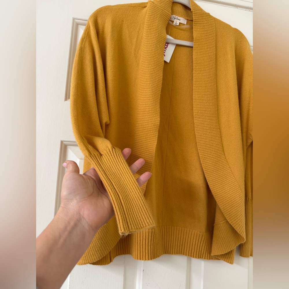 NWT Peyton Primrose Shrug Cardigan Bolero Butterscotch Yellow Size S - Picture 4 of 7